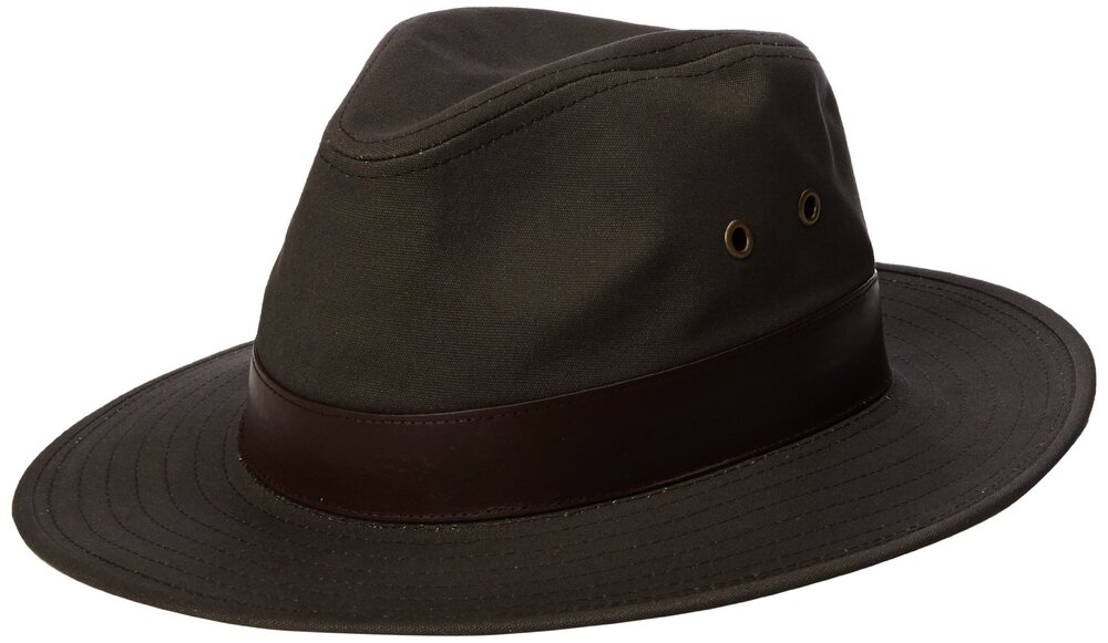 4643 Henschel 's Outback Crushable Cotton Canvas with Leather Band Hat